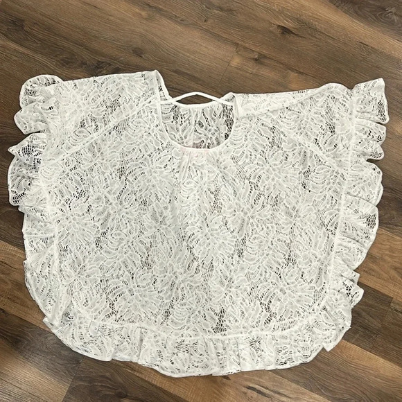 Lilly Pulitzer Atley Ruffle Resort White Swim Cover Up size XXS/XS - Picture 12 of 13